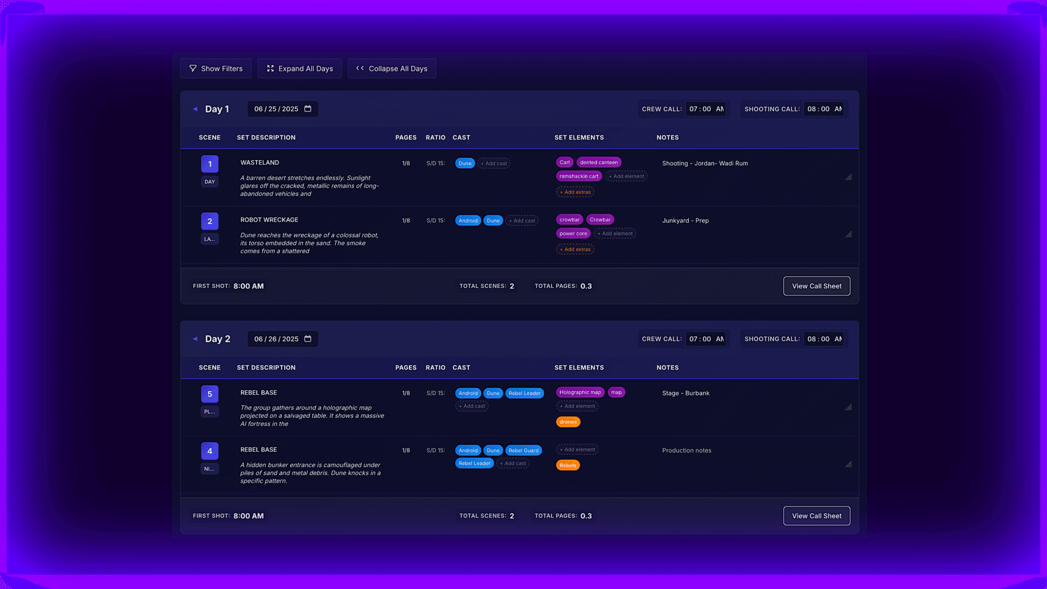 Smart scheduler interface